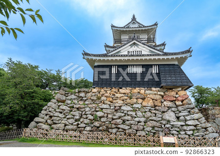 靜岡縣濱松市濱松城的天守閣和野村的石牆 92866323