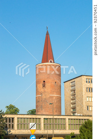 Close-up on Piast Tower in Opole, Poland. Close-up on Piast Tower in Opole, Poland. 92870451
