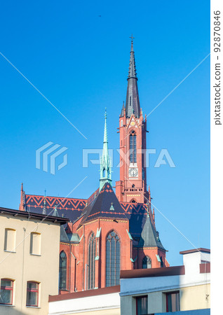 Roof of Holy Guardian Angels church in Walbrzych, Poland. 92870846