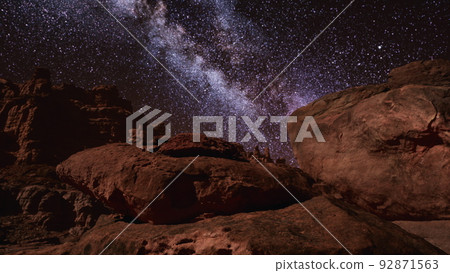 amazing Milky way over Monument Valley amazing Milky way over Monument Valley 92871563