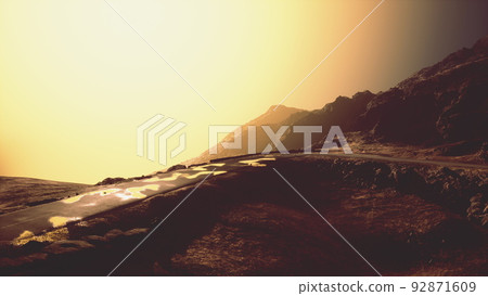 Country road through the beautiful mountain landscape 92871609