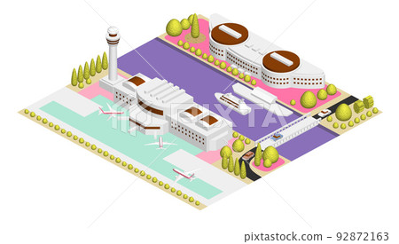 Streetscape illustration that becomes a large city when combined like blocks Variations available Streetscape illustration that becomes a large city when combined like blocks Variations available 92872163
