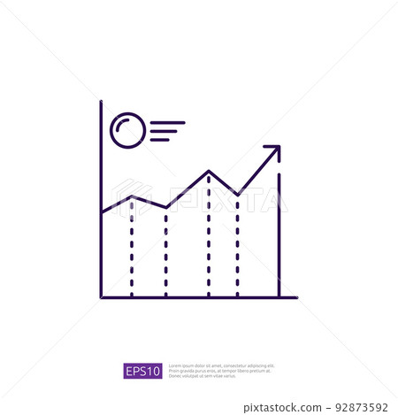 Increase Growth Chart and Graph Outline Icon Increase Growth Chart and Graph Outline Icon 92873592