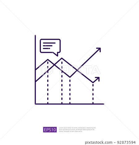Increase Growth Chart and Graph Outline Icon 92873594