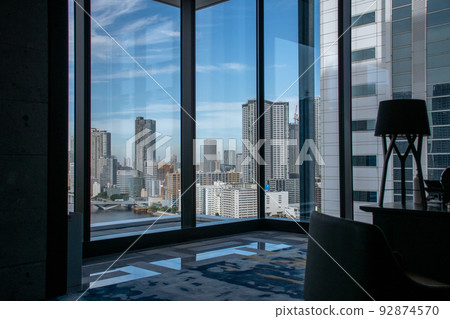 city view from skyscraper 92874570