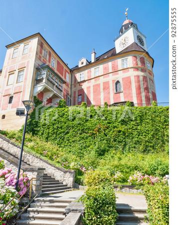 Javornik castle on Jansky Hill within summer. Castle in Javornik Town Javornik castle on Jansky Hill within summer. Castle in Javornik Town 92875555