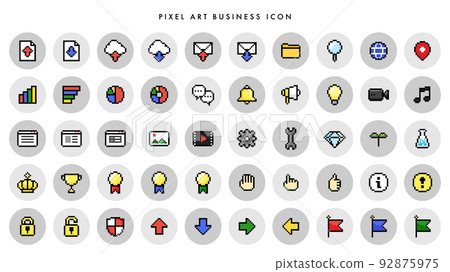 Dot picture business icon set 02 92875975