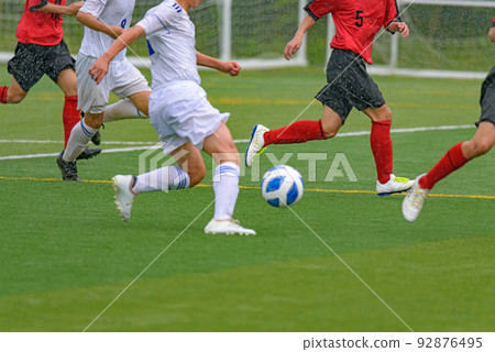 Boys' soccer game landscape 92876495
