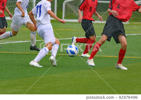 Boys' soccer game landscape 92876496