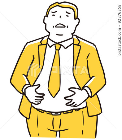 business man suffering from obesity 92876858