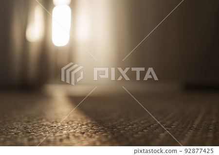 Low angle closeup indoor shot of interior with natural light 92877425