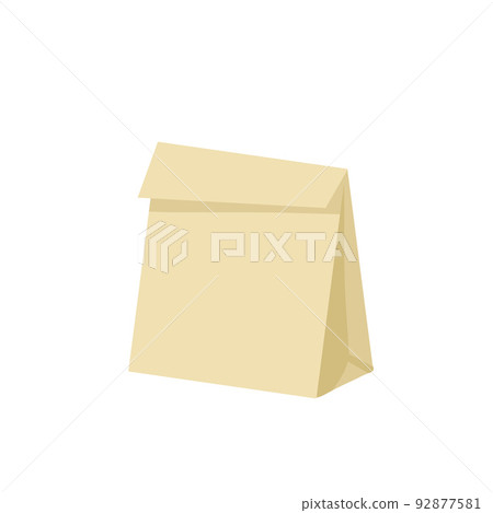 Grocery Paper bag. Brown food packaging 92877581