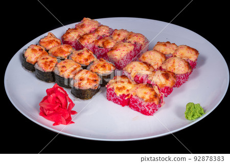 Japanese Cuisine - Sushi Roll with Shrimps and Conger, Avocado, Tobiko and Cheese. sushi rolls tempura,japanese food style ,Traditional Japanese cuisine, Crunchy Shrimp Tempura Roll Japanese Cuisine - Sushi Roll with Shrimps and Conger, Avocado, Tobiko and Cheese. sushi rolls tempura,japanese food style ,Traditional Japanese cuisine, Crunchy Shrimp Tempura Roll 92878383