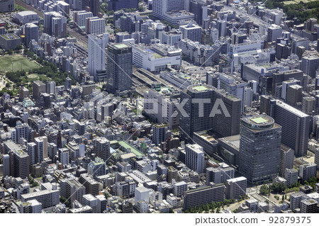 Aerial view near Kinshicho Station on the Sobu Line Aerial view near Kinshicho Station on the Sobu Line 92879375