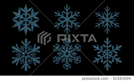 Set of shiny snowflakes Set of shiny snowflakes 92883094