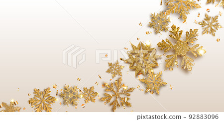 Background of shiny snowflakes 92883096