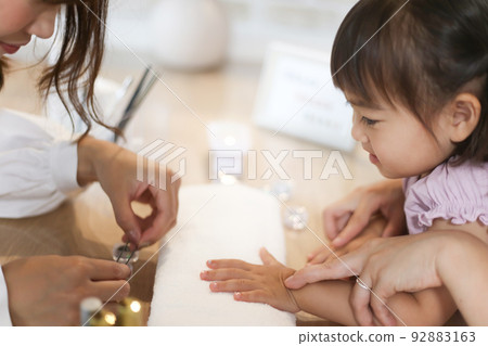 Girl doing nails Kids nail image 92883163