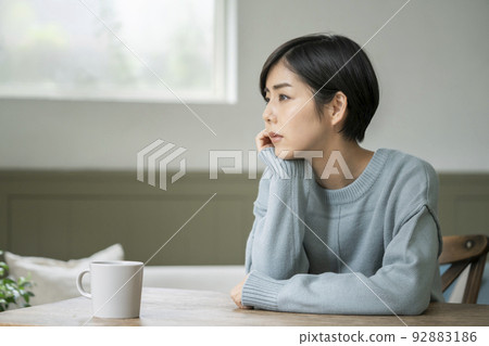 A young lady with a cheeks stick A young lady with a cheeks stick 92883186