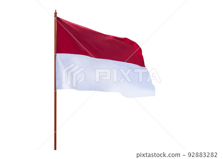 The red and white flag of Indonesian flag The red and white flag of Indonesian flag 92883282