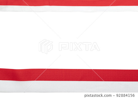 Ribbon with the red and white color of the Indonesian flag Ribbon with the red and white color of the Indonesian flag 92884156