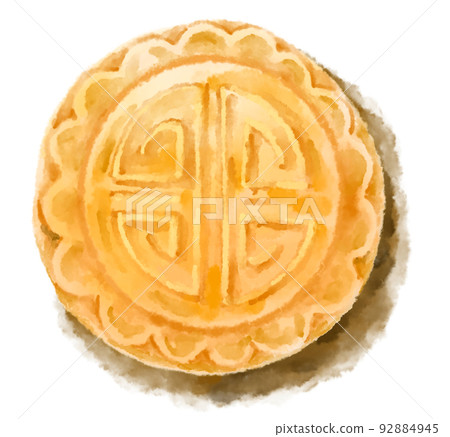 Mid autumn festival mooncake watercolor painting artistic illustration Mid autumn festival mooncake watercolor painting artistic illustration 92884945