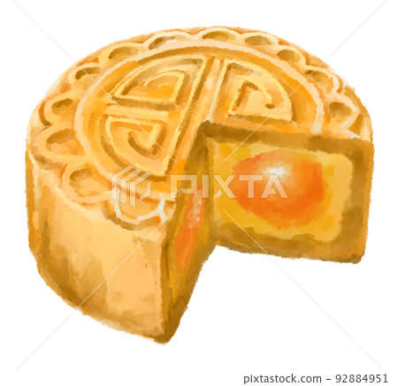 Mid autumn festival mooncake watercolor painting artistic illustration Mid autumn festival mooncake watercolor painting artistic illustration 92884951