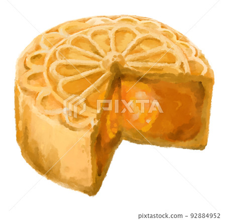 Mid autumn festival mooncake watercolor painting artistic illustration Mid autumn festival mooncake watercolor painting artistic illustration 92884952