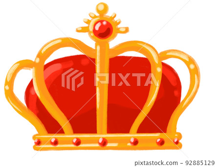 Golden shiny crown with jewel cartoon illustration hand drawing king quuen royal symbol Golden shiny crown with jewel cartoon illustration hand drawing king quuen royal symbol 92885129