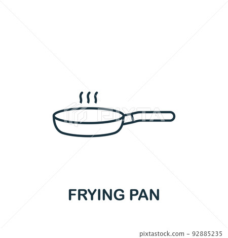 Frying Pan icon. Monochrome simple Cooking icon for templates, web design and infographics Frying Pan icon. Monochrome simple Cooking icon for templates, web design and infographics 92885235