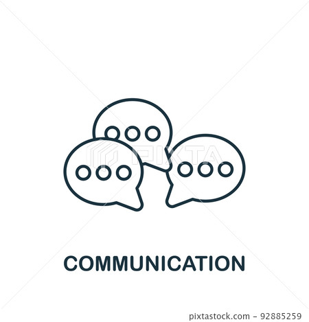 Communication icon. Monochrome simple Community... - Stock Illustration ...