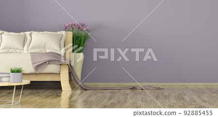 Interior design of modern living room with sofa 3d rendering Interior design of modern living room with sofa 3d rendering 92885455