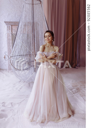 Girl in a fluffy pink dress Girl in a fluffy pink dress 92885562