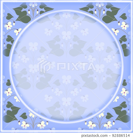 frame with violets, frame with round copy... - Stock Illustration ...