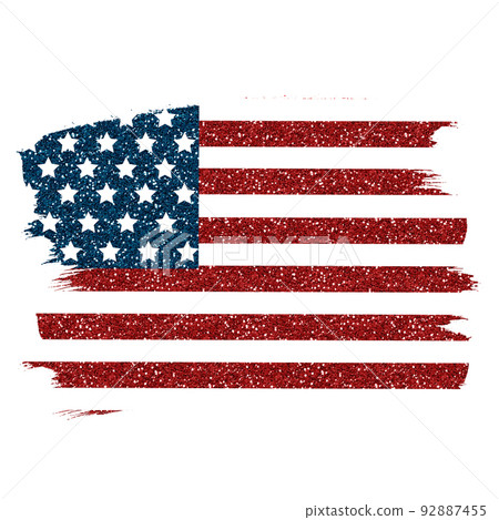 4th of July celebration shape. American flag design. 4th of July celebration shape. American flag design. 92887455
