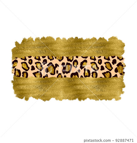 Leopard abstract glitter shape. Stock backdrop illustrtion. Leopard abstract glitter shape. Stock backdrop illustrtion. 92887471