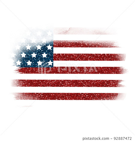 4th of July celebration shape. American flag design. 4th of July celebration shape. American flag design. 92887472