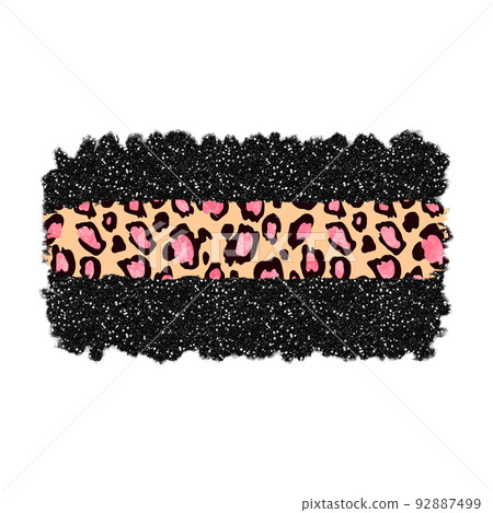 Leopard abstract glitter shape. Stock backdrop illustrtion. Leopard abstract glitter shape. Stock backdrop illustrtion. 92887499