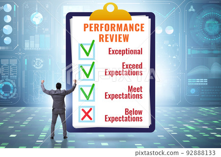Employee annual performance review concept 92888133