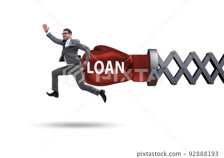 Loan and debt concept with businessman 92888193