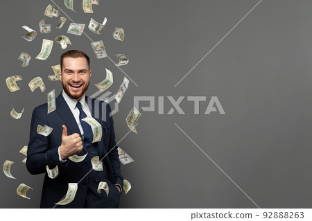 Business, money, finance, people and banking concept.  92888263
