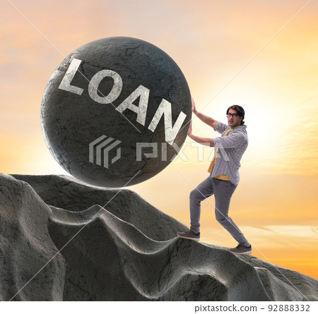 Concept of student loan and expensive education Concept of student loan and expensive education 92888332