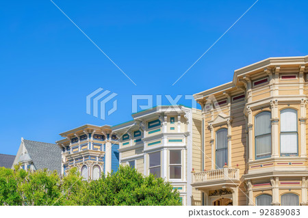 Neighborhood in San Francisco, CA with queen anne houses design Neighborhood in San Francisco, CA with queen anne houses design 92889083
