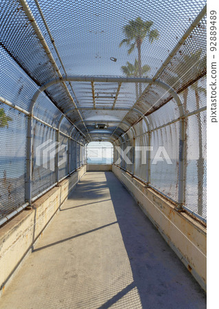 Covered bridge with concrete flooring at San Clemente, Orange County, California 92889489