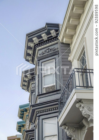 Close-up of victorian style homes with decorative brackets in San Francisco, California Close-up of victorian style homes with decorative brackets in San Francisco, California 92889598