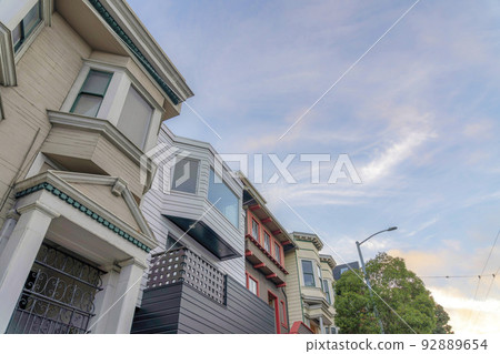 Victorian style suburbs houses in San Francisco, California Victorian style suburbs houses in San Francisco, California 92889654