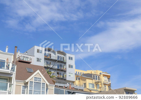 View of multi-storey residential buildings in San Francisco, California 92889666