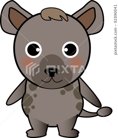 cute hyena character 92890041