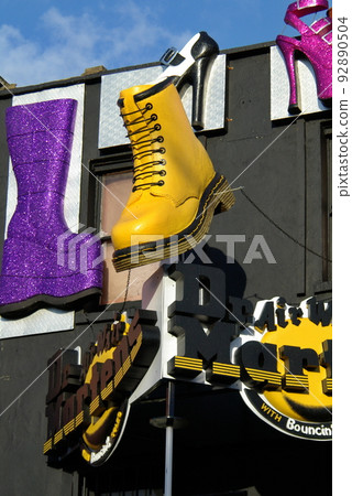 Dr. Martens Shoe Store, Camden Town, London, England, United Kingdom, UK Dr. Martens Shoe Store, Camden Town, London, England, United Kingdom, UK 92890504