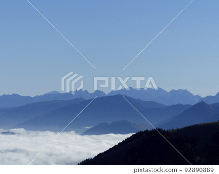 Grosser Traithen mountain crossing to Kleiner Traithen mountain, Bavaria, Germany Grosser Traithen mountain crossing to Kleiner Traithen mountain, Bavaria, Germany 92890889