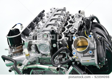 Car engine under maintenance 92894098